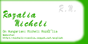 rozalia micheli business card